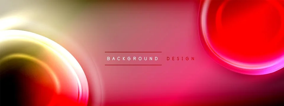 Circles lines and bubbles on bright glowing effect gradient with light and Stock Illustration
