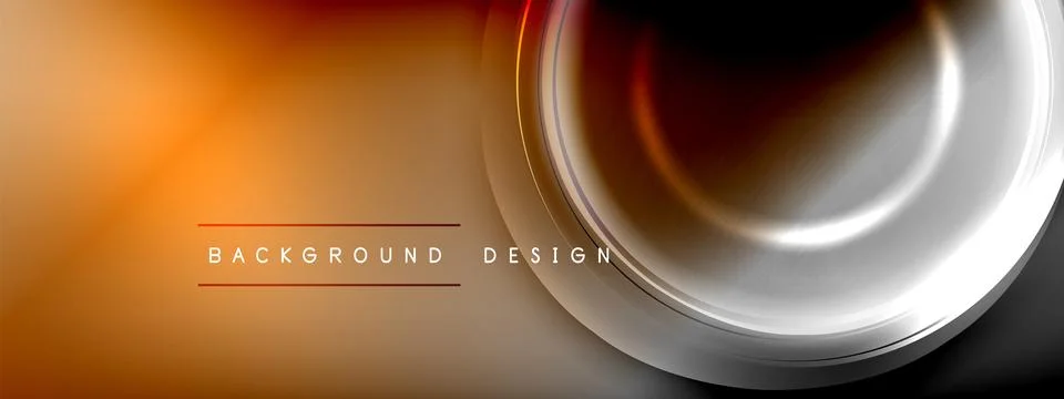 Circles lines and bubbles on bright glowing effect gradient with light and 스톡 일러스트