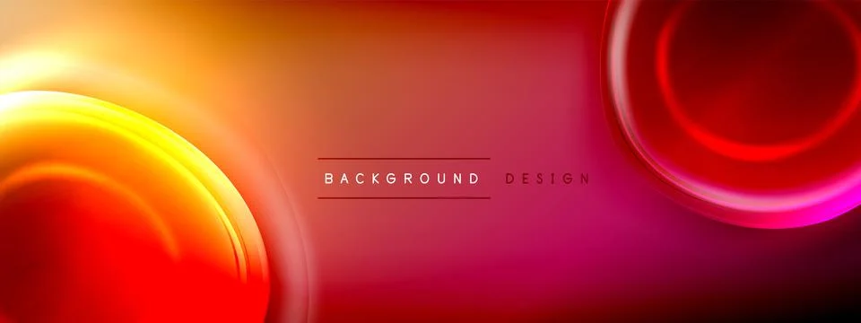 Circles lines and bubbles on bright glowing effect gradient with light and Stock Illustration