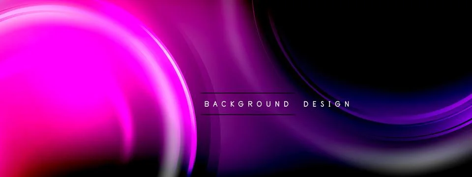 Circles lines and bubbles on bright glowing effect gradient with light and 스톡 일러스트