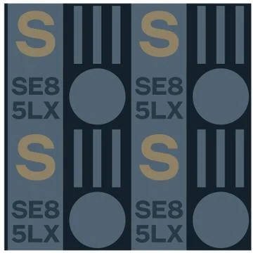 Circles, lines and typography seamless pattern 스톡 일러스트