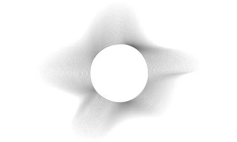 Circles lines wavy. Geometric technology round shape. Overlay transparent vec Stockillustratie