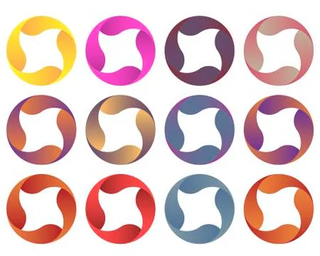 Circles logo set Stock Illustration
