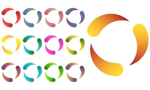 Circles logo set Stock Illustration