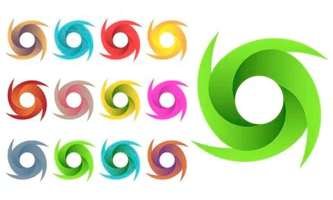 Circles logo set Stock Illustration
