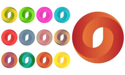 Circles logo set Stock Illustration