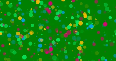 Circles of many different colors floating on green background. Abstract 4K an 스톡 동영상 146259974