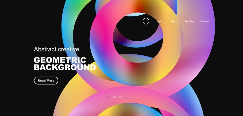 Circles minimal abstract background. Techno or business concept, pattern for Stock Illustration