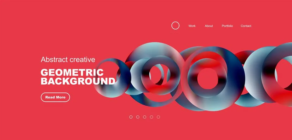 Circles minimal abstract background. Techno or business concept, pattern for Stock Illustration