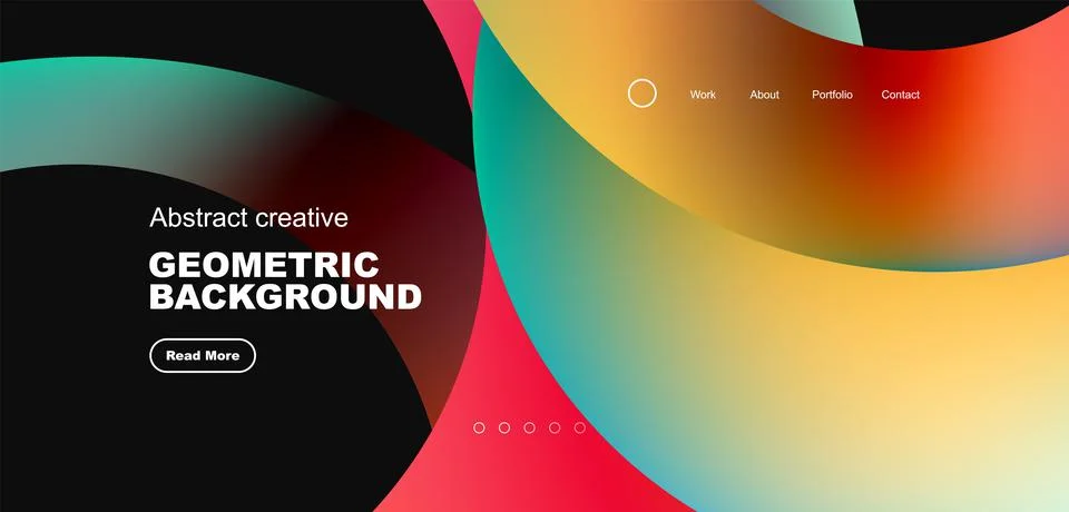 Circles minimal abstract background. Techno or business concept, pattern for Illustrazione stock
