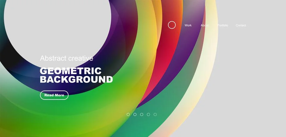 Circles minimal abstract background. Techno or business concept, pattern for Stock Illustration