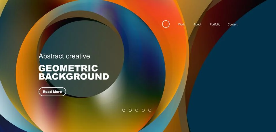 Circles minimal abstract background. Techno or business concept, pattern for Stock Illustration