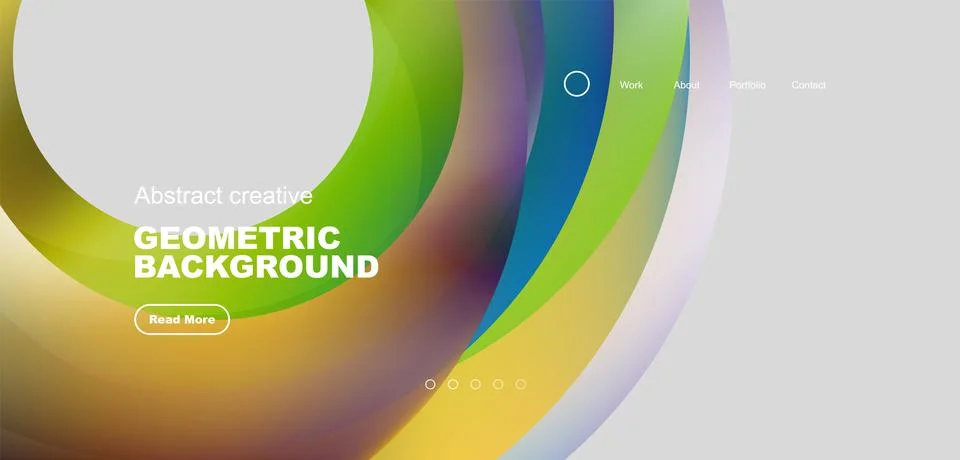 Circles minimal abstract background. Techno or business concept, pattern for Illustrazione stock