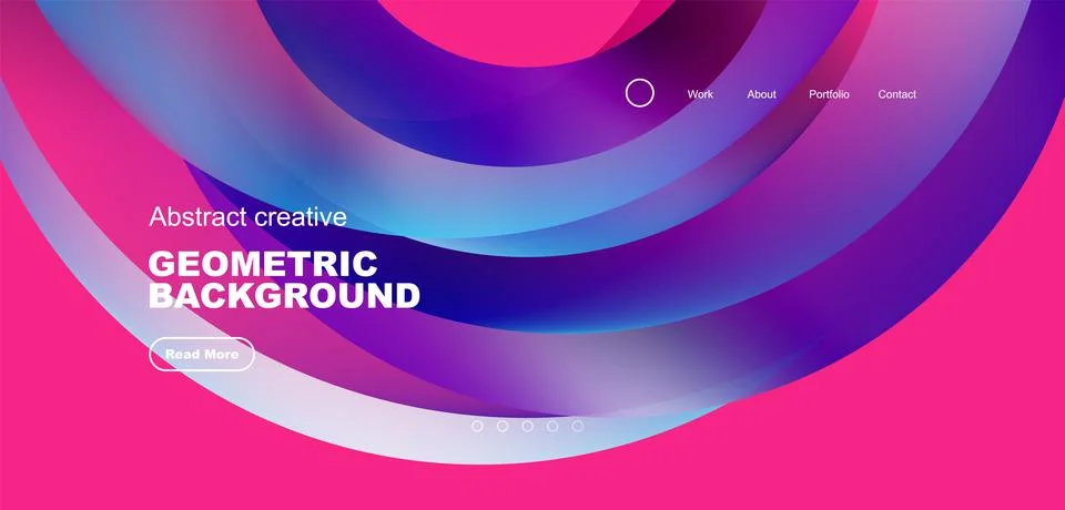 Circles minimal abstract background. Techno or business concept, pattern for Illustrazione stock