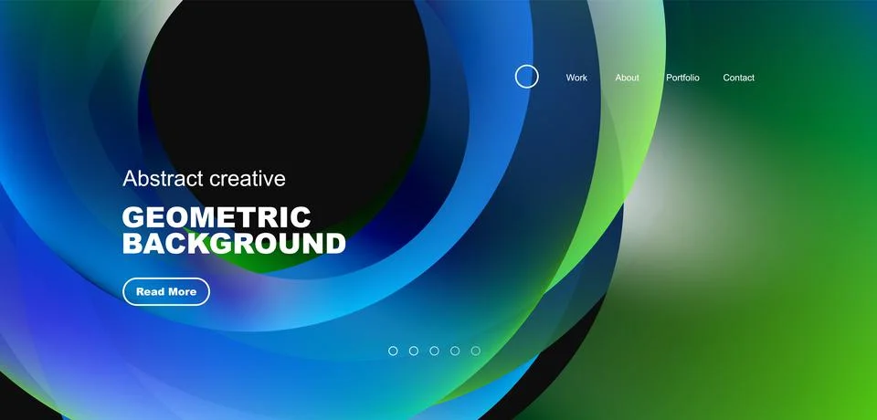 Circles minimal abstract background. Techno or business concept, pattern for Stock Illustration