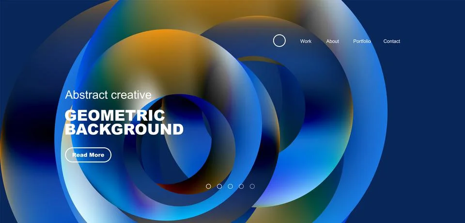 Circles minimal abstract background. Techno or business concept, pattern for Stock Illustration