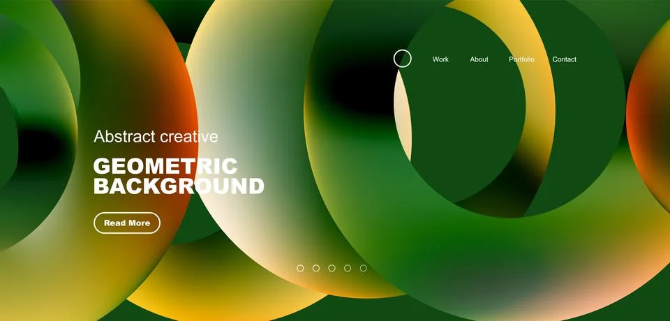 Circles minimal abstract background. Techno or business concept, pattern for Stock Illustration