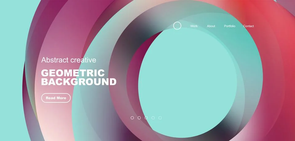 Circles minimal abstract background. Techno or business concept, pattern for Illustrazione stock
