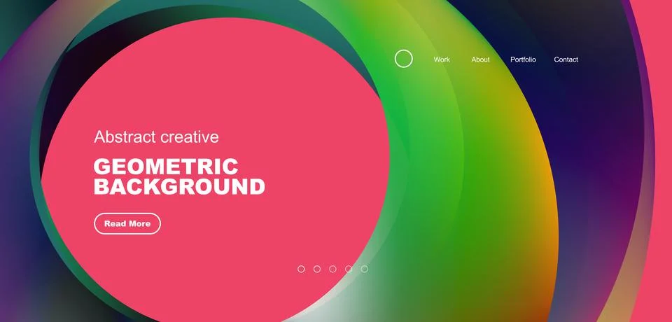 Circles minimal abstract background. Techno or business concept, pattern for Illustrazione stock
