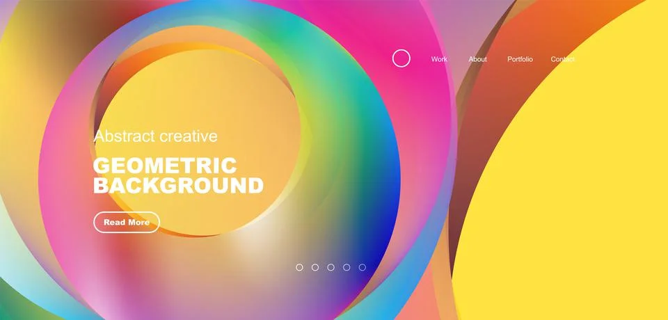 Circles minimal abstract background. Techno or business concept, pattern for Illustrazione stock