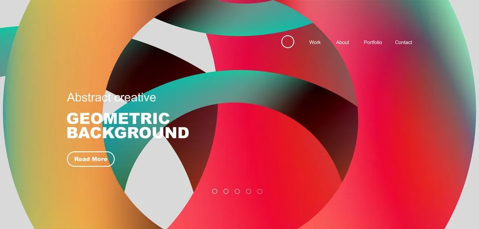 Circles minimal abstract background. Techno or business concept, pattern for Stock Illustration