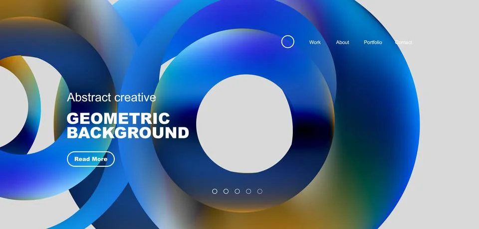 Circles minimal abstract background. Techno or business concept, pattern for Illustrazione stock