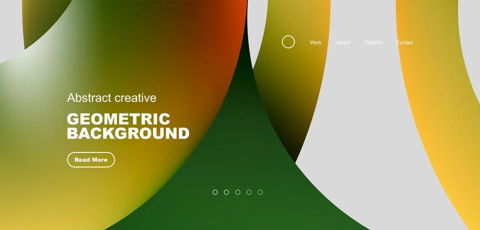 Circles minimal abstract background. Techno or business concept, pattern for Illustrazione stock