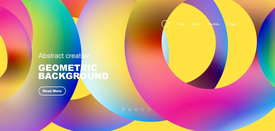 Circles minimal abstract background. Techno or business concept, pattern for Stock Illustration
