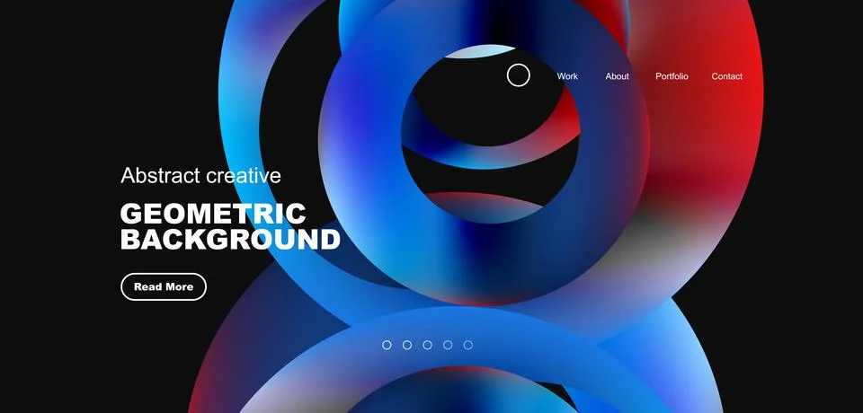 Circles minimal abstract background. Techno or business concept, pattern for Stock Illustration