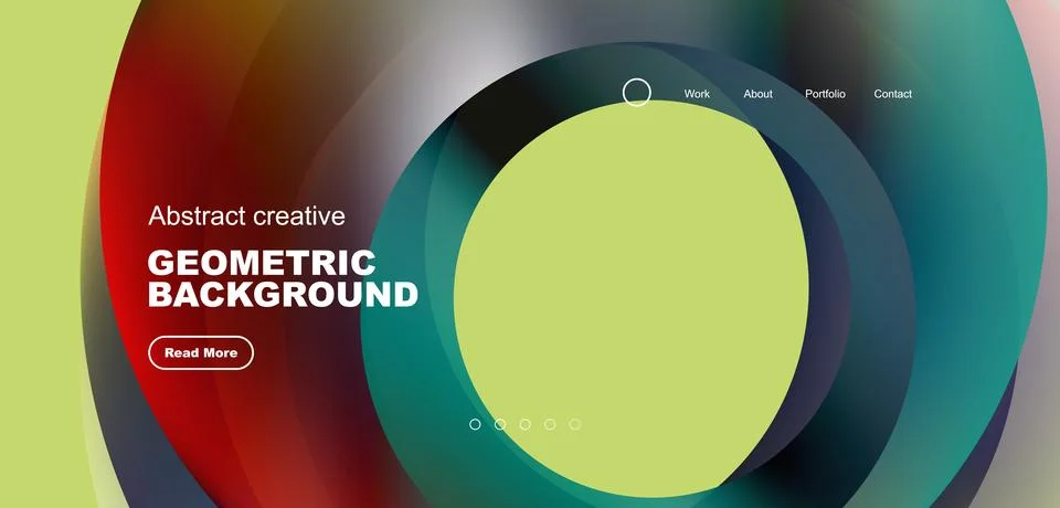 Circles minimal abstract background. Techno or business concept, pattern for Stock Illustration