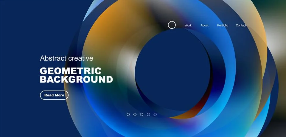 Circles minimal abstract background. Techno or business concept, pattern for Stock Illustration