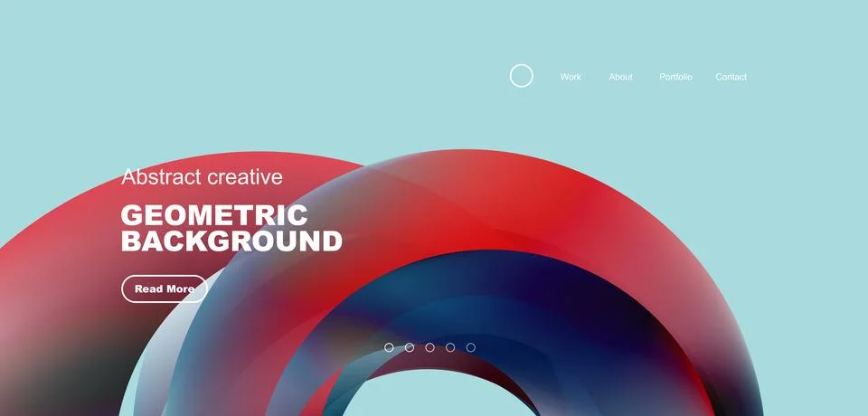 Circles minimal abstract background. Techno or business concept, pattern for Illustrazione stock