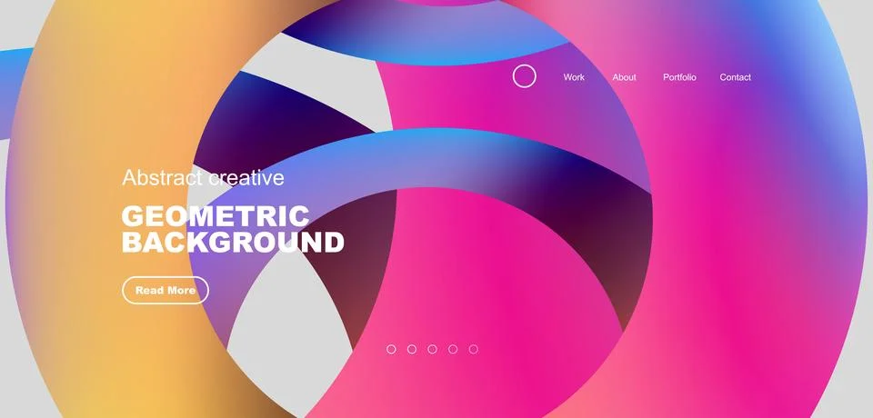Circles minimal abstract background. Techno or business concept, pattern for Stock Illustration