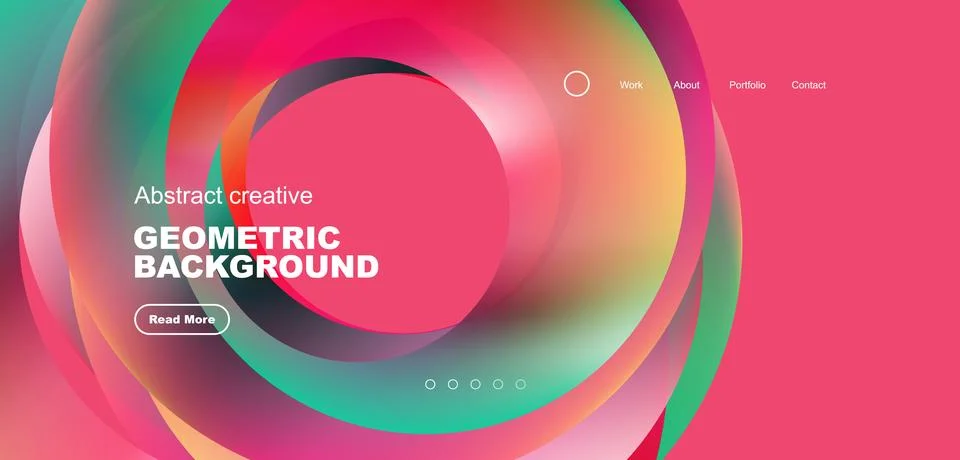 Circles minimal abstract background. Techno or business concept, pattern for 스톡 일러스트