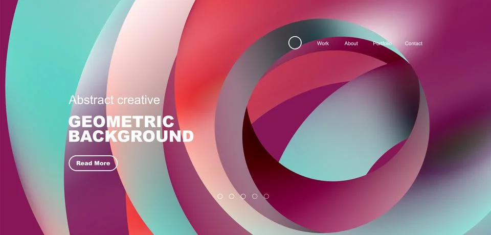 Circles minimal abstract background. Techno or business concept, pattern for Illustrazione stock