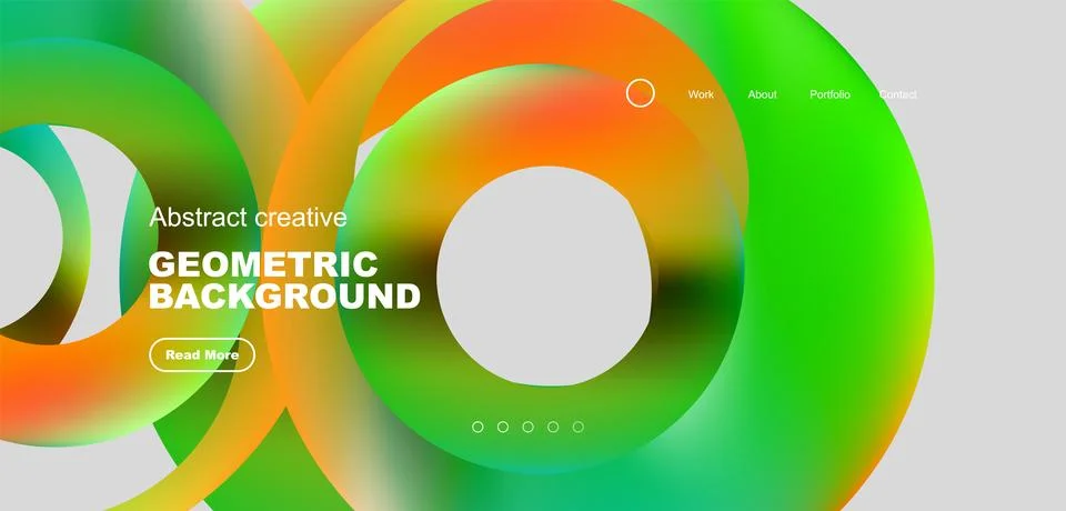 Circles minimal abstract background. Techno or business concept, pattern for Stock Illustration