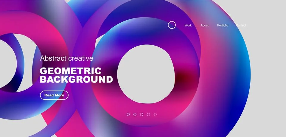 Circles minimal abstract background. Techno or business concept, pattern for Illustrazione stock
