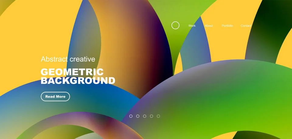 Circles minimal abstract background. Techno or business concept, pattern for Stock Illustration