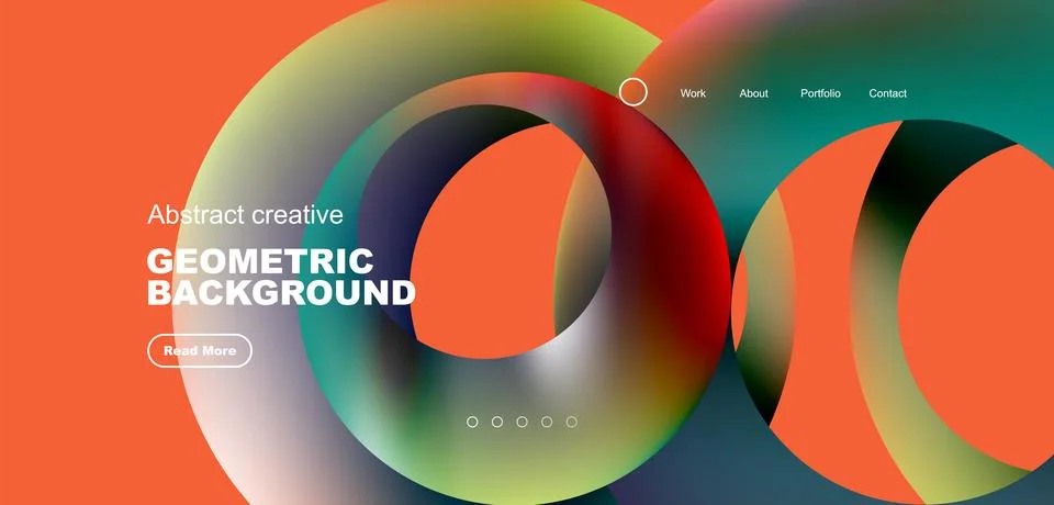Circles minimal abstract background. Techno or business concept, pattern for Stock Illustration