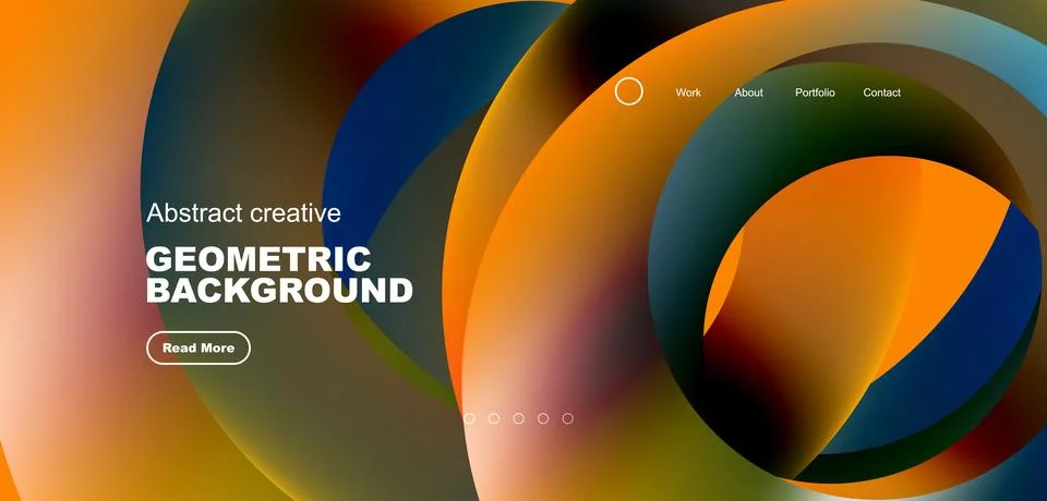 Circles minimal abstract background. Techno or business concept, pattern for Stock Illustration