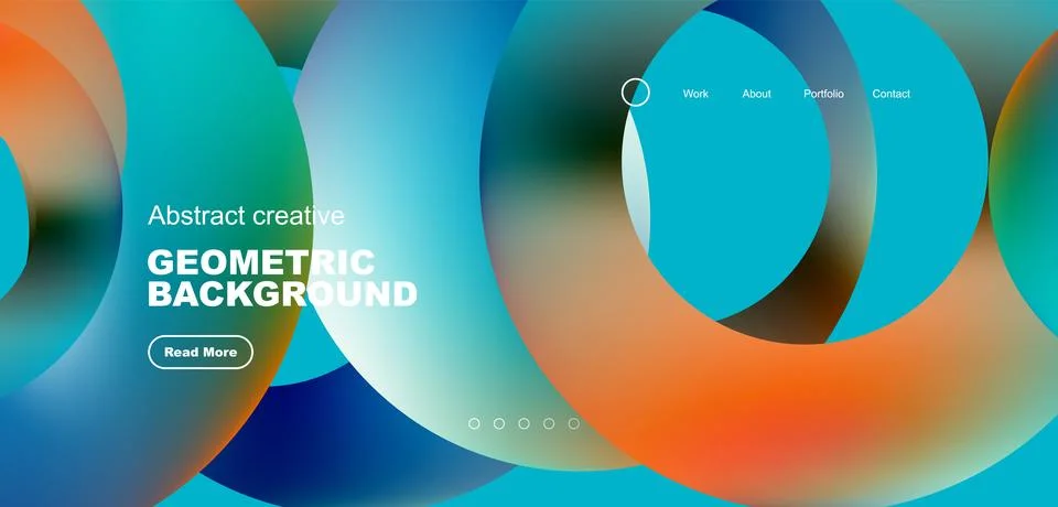 Circles minimal abstract background. Techno or business concept, pattern for イラスト素材