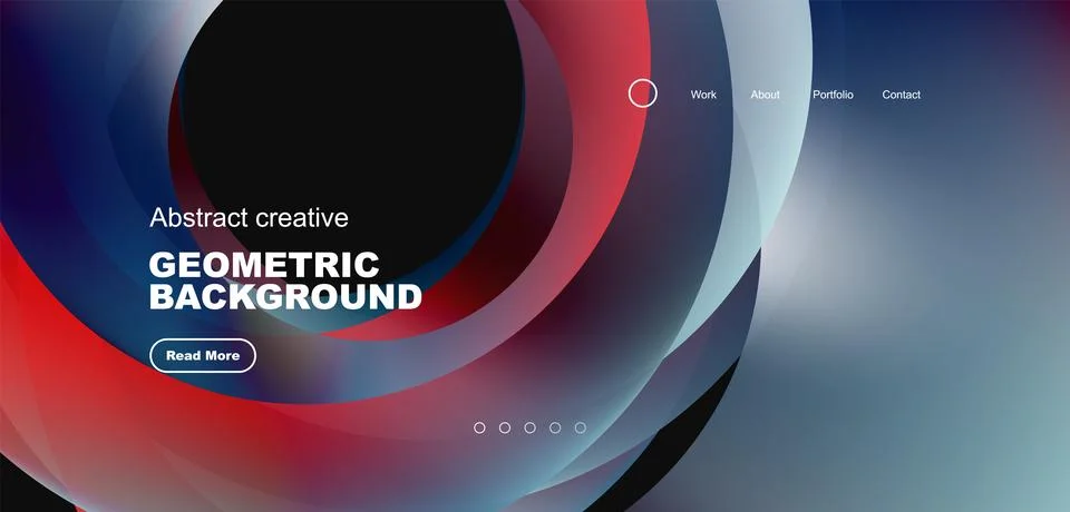 Circles minimal abstract background. Techno or business concept, pattern for Stock Illustration