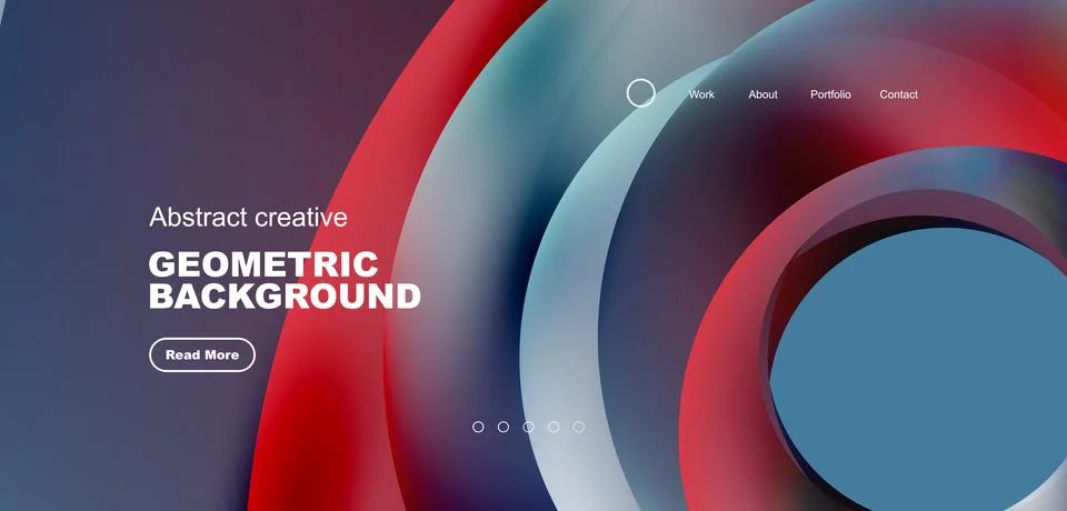 Circles minimal abstract background. Techno or business concept, pattern for Stock Illustration
