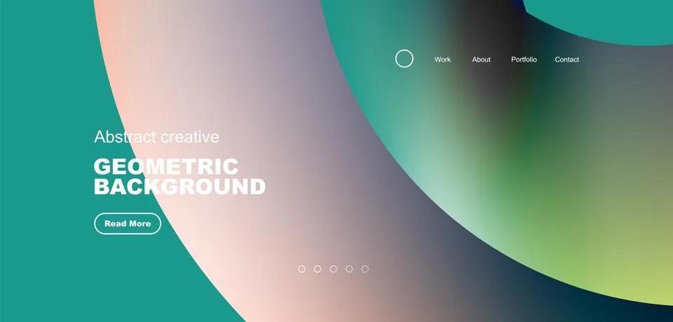 Circles minimal abstract background. Techno or business concept, pattern for Illustrazione stock