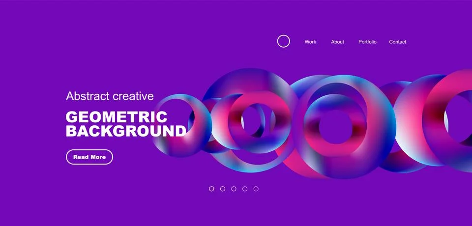 Circles minimal abstract background. Techno or business concept, pattern for Illustrazione stock