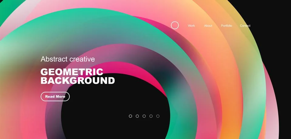 Circles minimal abstract background. Techno or business concept, pattern for Stock Illustration