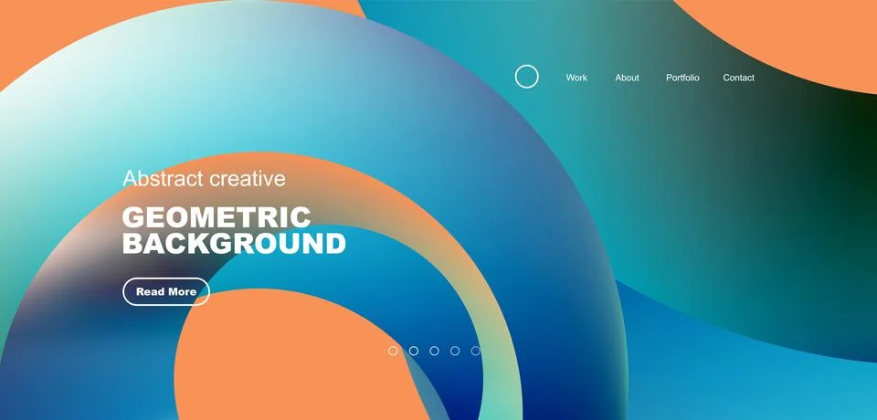 Circles minimal abstract background. Techno or business concept, pattern for Stock Illustration