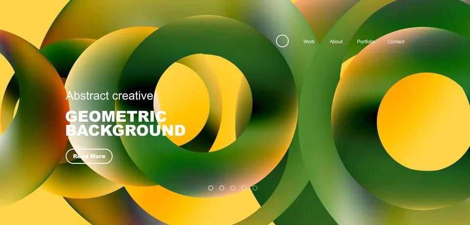 Circles minimal abstract background. Techno or business concept, pattern for Stock Illustration
