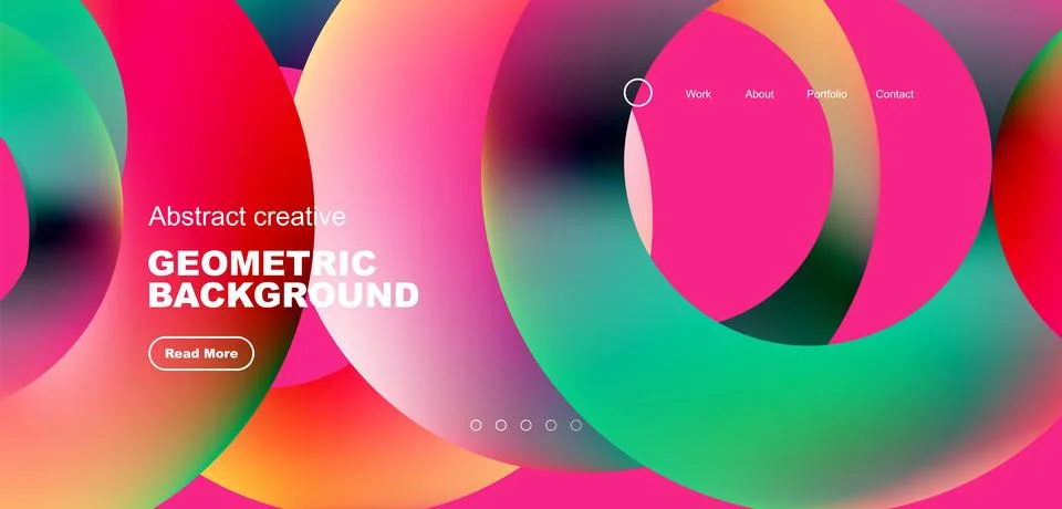 Circles minimal abstract background. Techno or business concept, pattern for Stock Illustration