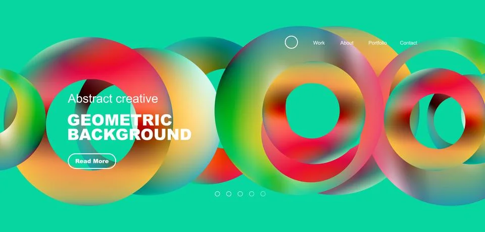 Circles minimal abstract background. Techno or business concept, pattern for Stock Illustration